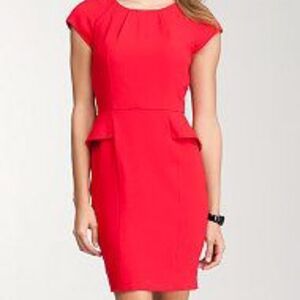 Bebe Debbie Crepe Peplum Dress